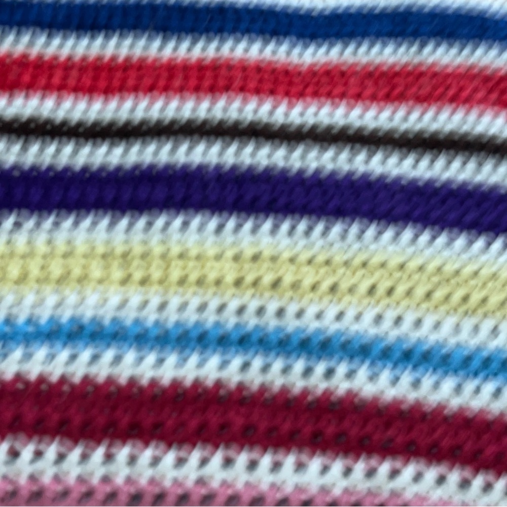 Multicolor Striped hand Knit Throw Blanket - Lap Blanket - Knitted and handmade